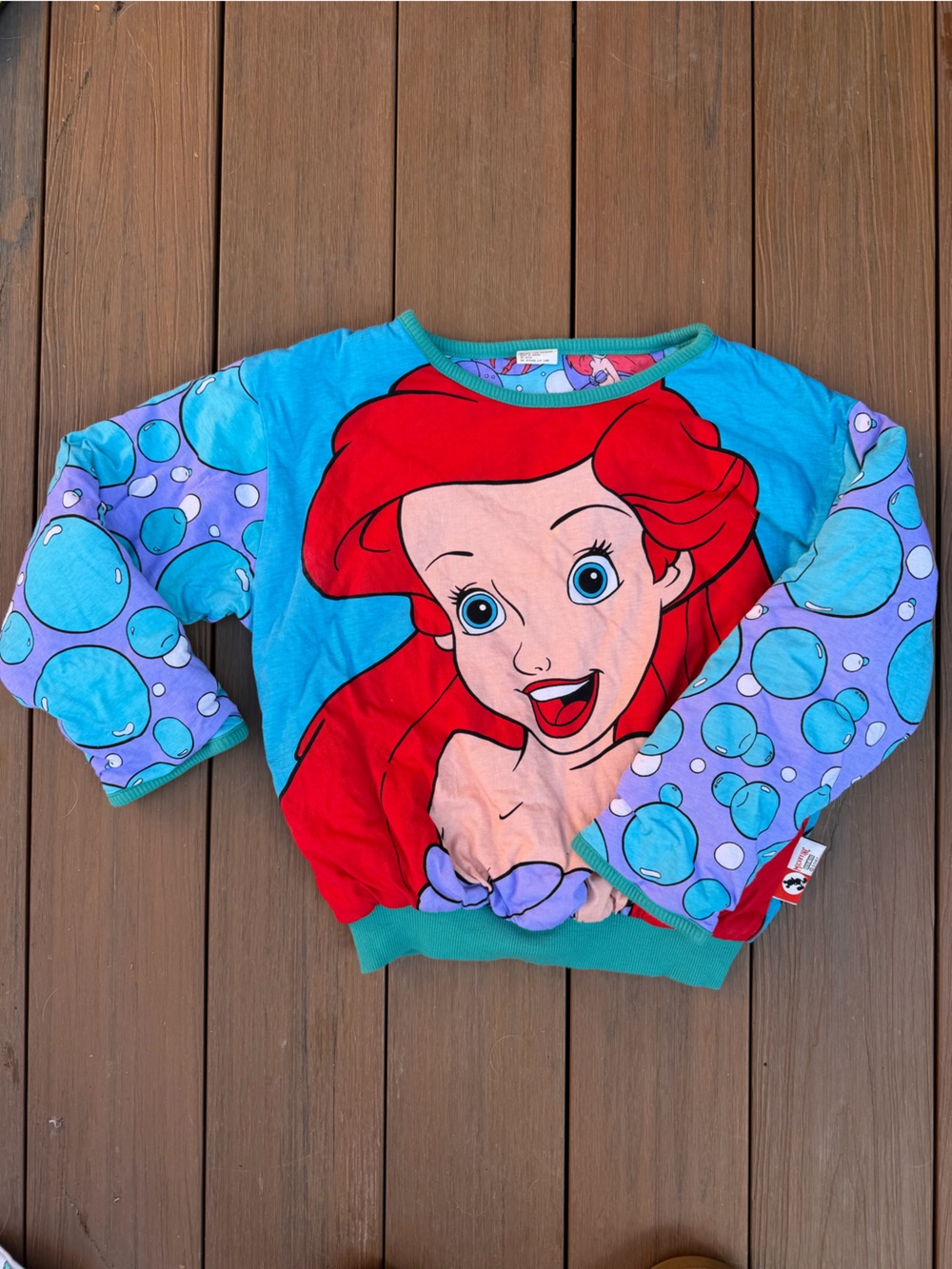 Vintage Girls' Red & Blue Ariel Sweater Mickey Inc